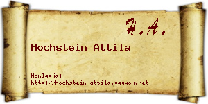 Hochstein Attila névjegykártya