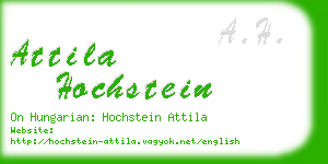 attila hochstein business card